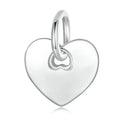 Fine Design 925 Sterling Silver Heart Pendant S925 Silver Texture Charm Customer Charms for Women