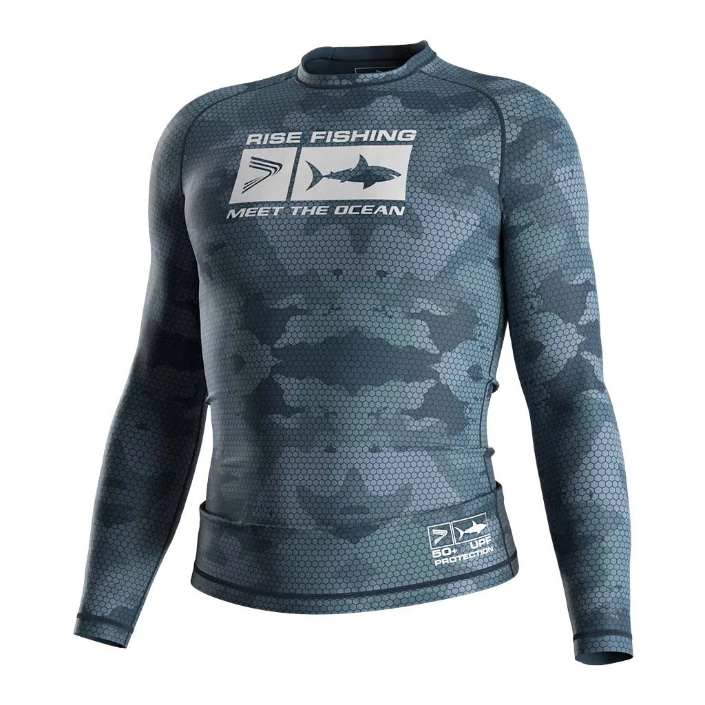 SunGuard UV Protection Fishing Rash Guard Fishing Compression Shirt