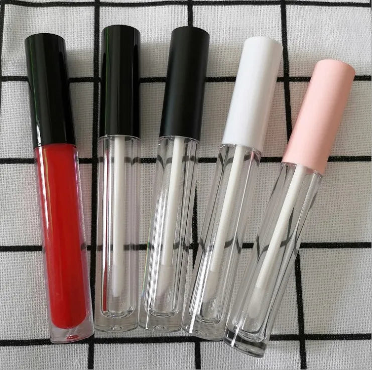 3.5ml White Black Pink Cap Empty Lip Gloss Tubes Liquid Concealer Tube Cosmetic Container Custom Logo