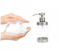 Wholesale Clear Hand Pump Foam Soap Dispensers Stainless Steel Pump 350ML Capacity Modern Design Custom Logo for Kitchen
