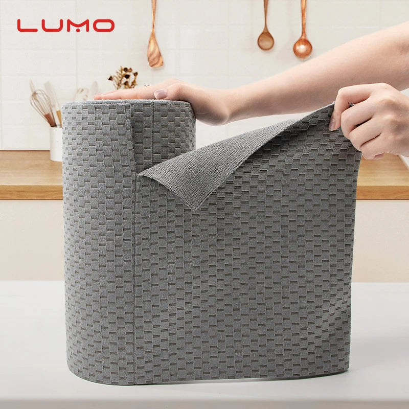 Factory Reusable Absorbent Tear Away Microfiber Cloth Roll for Dish Towels Highly Effective Cleaning Thick Kitchen Mat Rolls