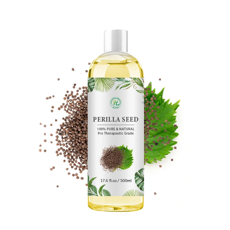 Japanese Egoma Seed Oil Bulk Supplier 500mL Perilla Frutescens ( Green Shiso ) Seed Carrier Oil Cold Pressed for Sale