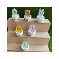 100Pcs Assorted Mini Resin Luminous Animals Ornaments Lovely Chicken Duck Rabbit Bear Figurines for Fairy Garden Landscape Decor
