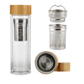 Double Wall Glass Tea Infuser  Stainless Steel Tea Filter Gift Travel Glass Water Bottle