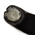 Handmade Women's Toupee Ready Ship Silk Top PU Skin Injection Base Black Brown Blonde Highlight Topper Piece for Human Hair MegaBDM