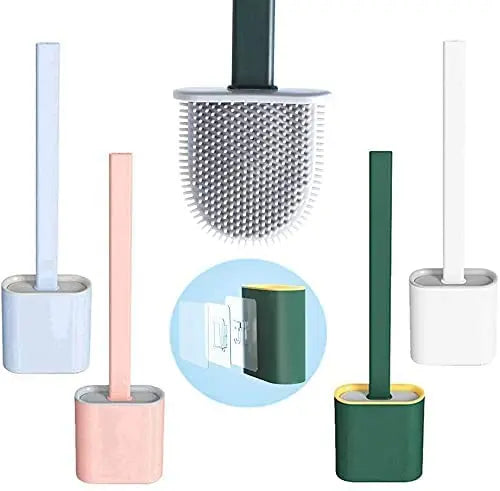 Deep Cleaning Freestanding Long Handle Toilet Brush with Wall Mounted Holder for Bathroom Cleaning