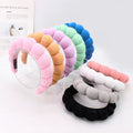Wholesale Twisted Bubble Washing Face Towel Hair Band No Slip Sponge Puffy Custom Logo Makeup Velour Spa Headband for Women