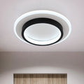 Modern Round Chandelier Led Lamp Minimalism Flush Mount Ceiling Light for Office Living Room