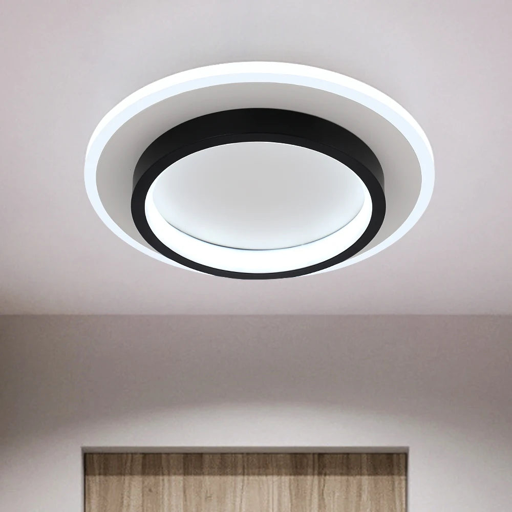 Modern Round Chandelier Led Lamp Minimalism Flush Mount Ceiling Light for Office Living Room