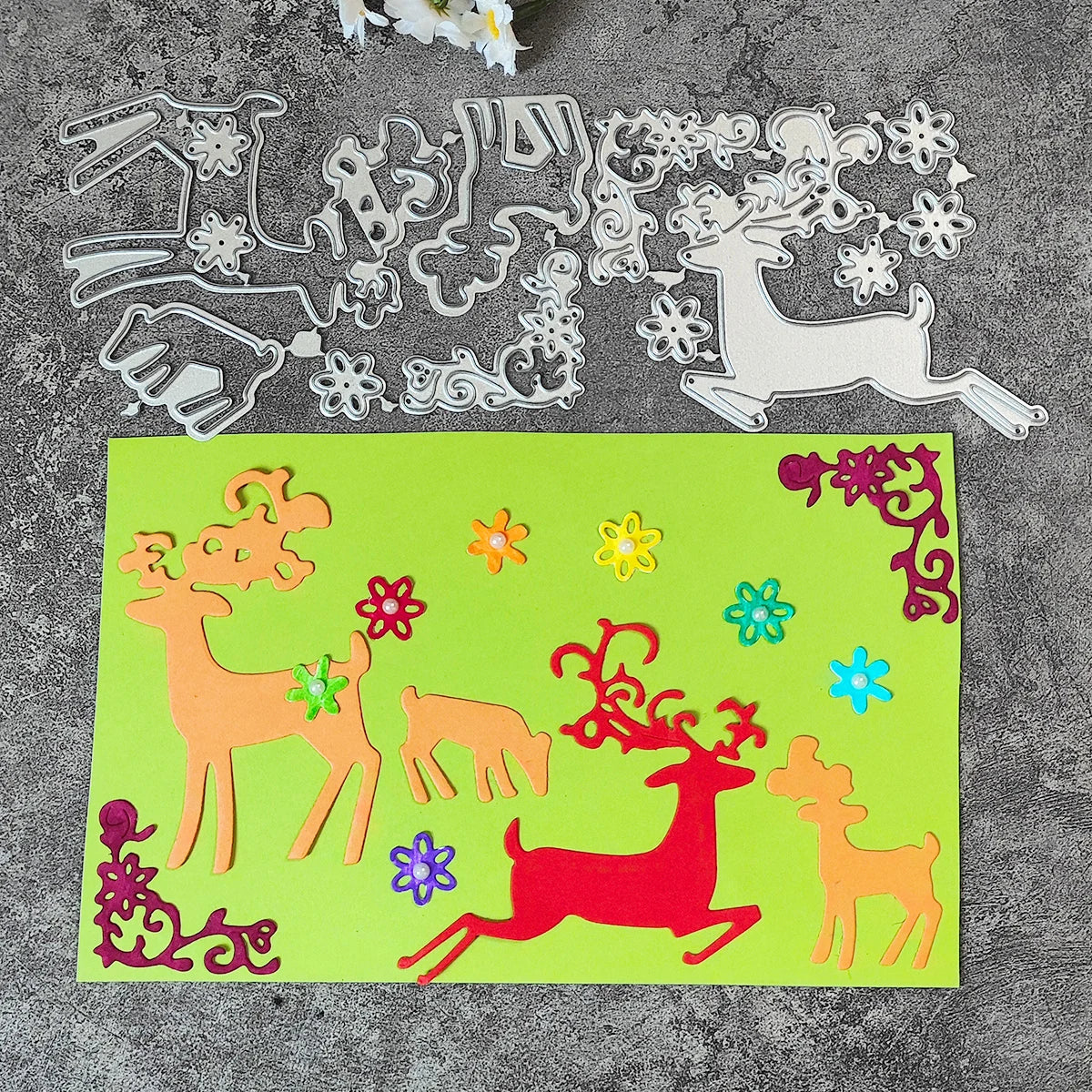 AAGU New Metal Cutting Dies Mould Scrapbooking Cutting Die Invitation Card Deers Animal Cover Corner Craft Paper Cutting Die