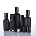 5ML~100ML Refillable Essential Oil Roll on Bottle Matte Black Steel Ball Roller Container Empty Glass Perfume Roll on Bottle