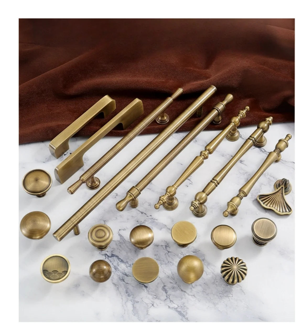 Hot Sale Long Wardrobe Cupboard Closet Copper Pull Solid Brass Antique Cabinet Door Handle Knob