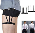 Sports Business Adjustable Braces Powerful Elastic Suspender Set Men's Shirts Gentleman Shirt Holder Custom Size Leather Elastic