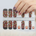 Huizi Wholesale Colorful Leaves Custom Nail Polish Strips Waterproof Nail Art Sticker for Decoration