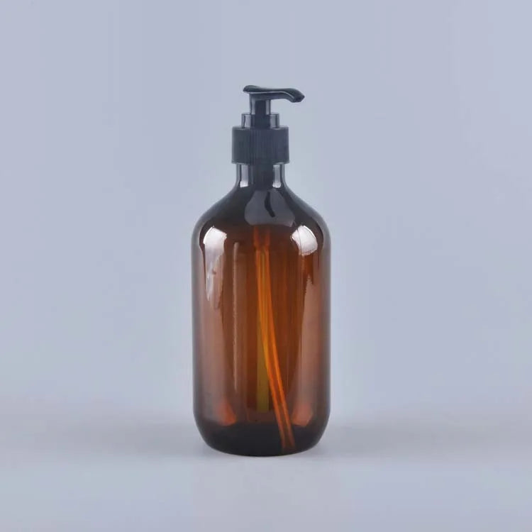 Hand Wash Lotion Pumps for Amber 16oz Green Shampoo Bottle 500ml