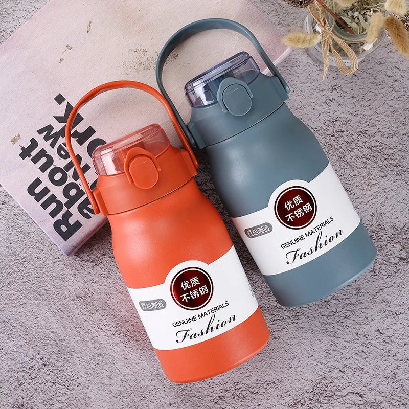 1300ml Portable Double Wall Stainless Steel Water Metal Drinking Thermos Handle Vacuum Insulated Tumbler Cups 304 Material