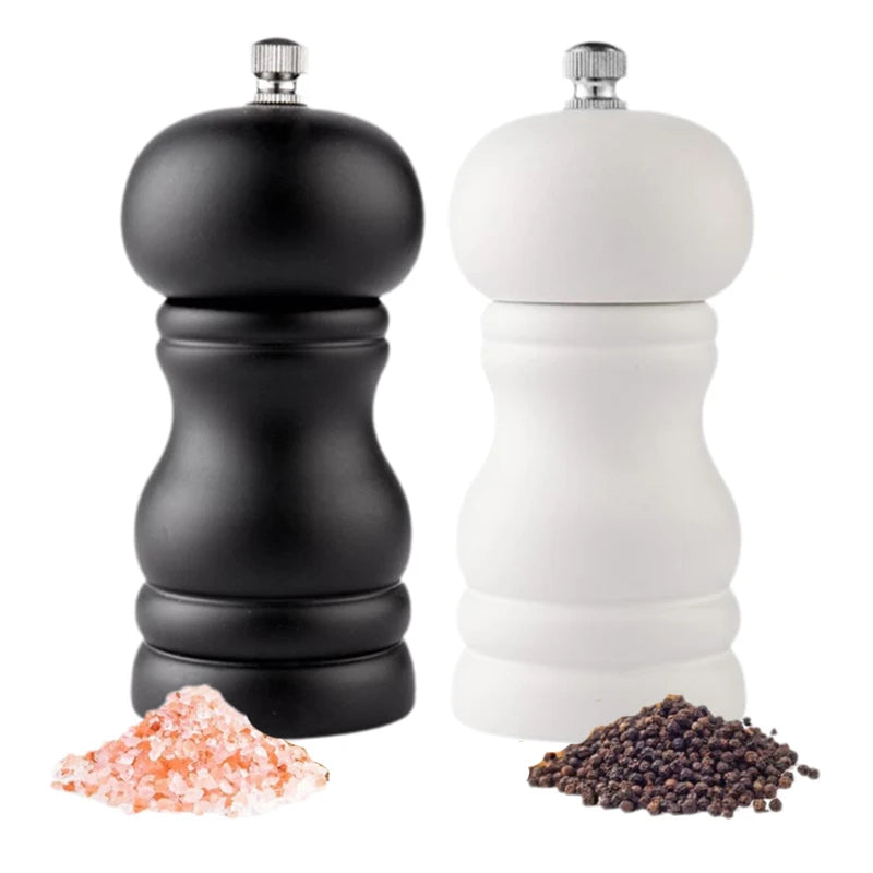 Multi Colors 4inch Wooden Pepper Mill Grinder Salt Pepper Shakers Premium Manual Wood Spice Mini Salt and Pepper Grinder