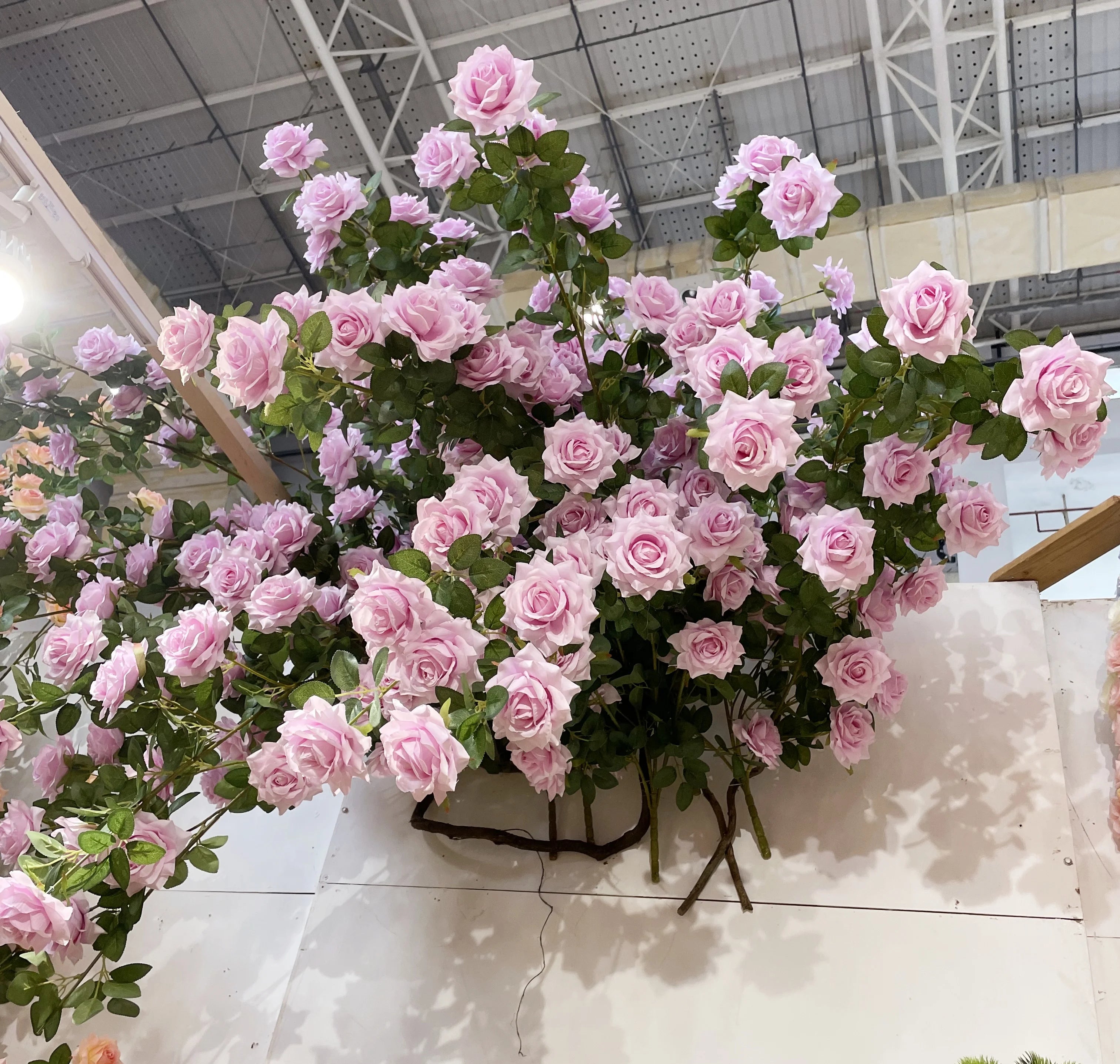 Vv241 High Quality Artificial Silk Diamond Roses Decorative Wall Hanging Artificial Flowers for Wedding Ceiling Decoration