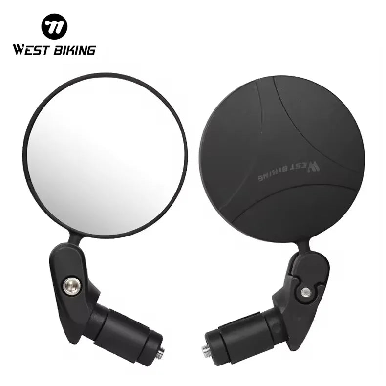 WESTBIKING Universal Clear Rearview Bicycle Handlebar Side Mirror Road Bike Cycling Frame with Durable Tair Easy Installation