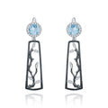 Abiding Jewelry Sky Blue Topaz Gemstone Earring Hot Sale 925 Silver Earring Handmade Design Earring Jewelry