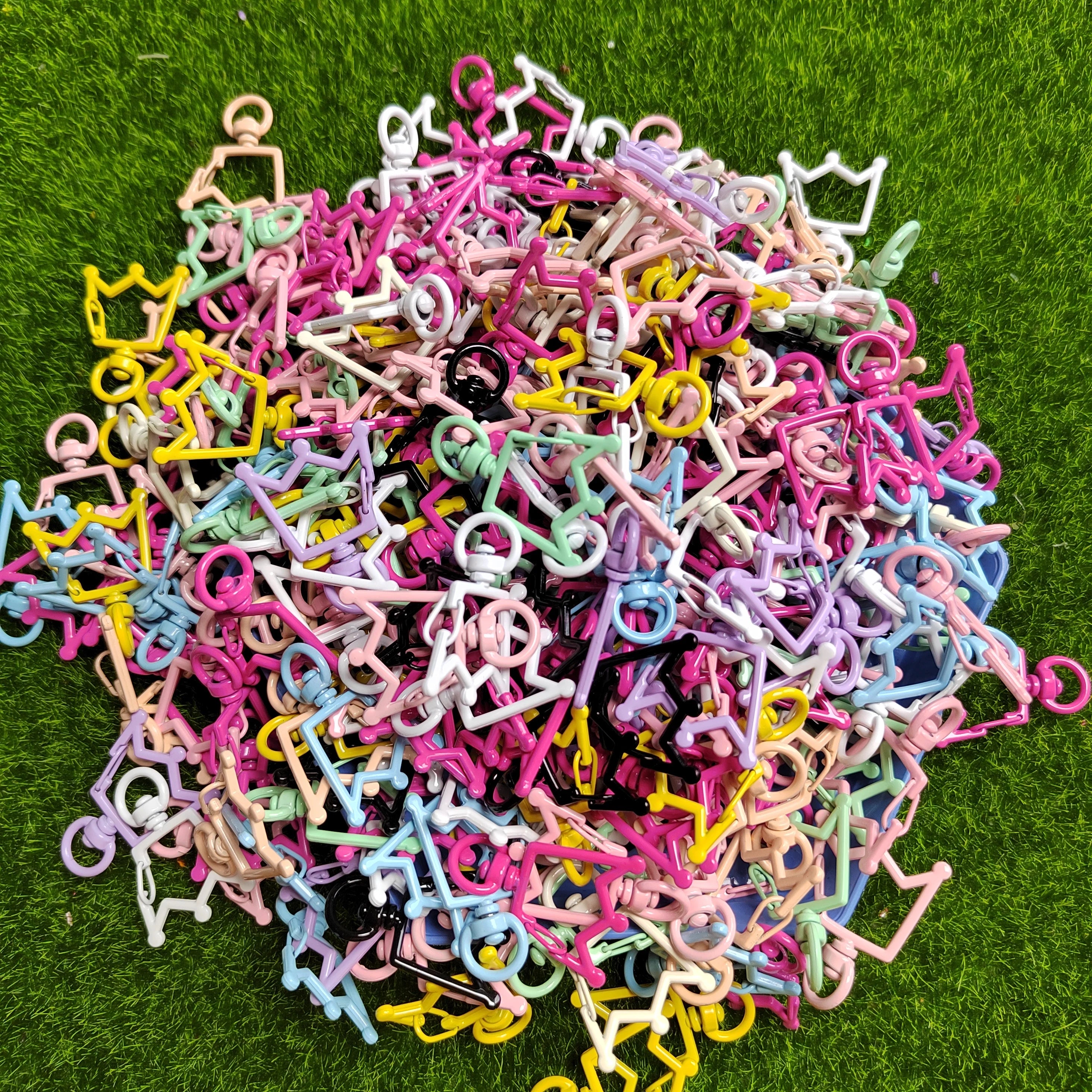 Multi Color Shape Metal Keychain Rotatable Buckle Hook Swivel Lobster Clasp for Bag Charm Accessories
