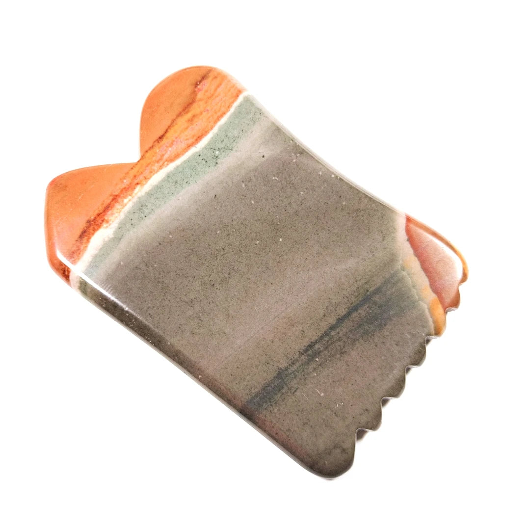 Diy Hot Selling Mookaite Jasper Gua Sha With Spiky Private Label Guasha Stone for Personal Health Gem Stones