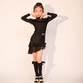 GTY Latin Dance Dress Advanced Sense 2023 New Summer Girls Practice Performance Children Separate Suit