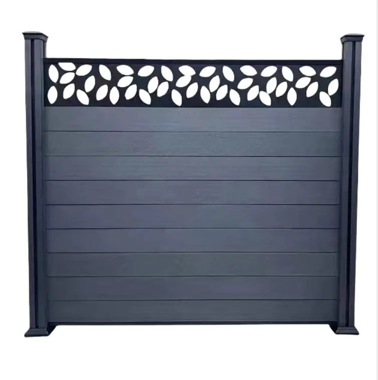 WPC Fence Panel Easy Installation Outdoor Garden Fence Wpc Gate Aluminum Post