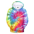 Fitspi 3d Printed Tie Dye Hoodie Women Men Colorful Psychedelic Hoodies Sweatshirt Girls Oversized Pullover Jacket Clothes