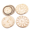 Round Wooden Clock Home Hanging Decoration Creative Wooden Wall Clock
