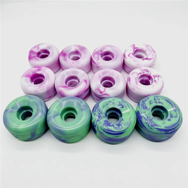 Newly Arrived 54 56 mm Polyurethane Skateboard Wheel Swirl Color 55 D 101 a  Skate Board Wheel with Custom Design