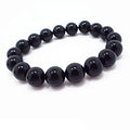 Black Agate 8 10 12mm Stone Bracelet for Men Gift Handmade Smooth Crystal Round Beads Couple Bracelets