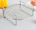 Outdoor Portable 7-inch Stainless Steel Grill Air Fryer Grill Charcoal Wood Grill