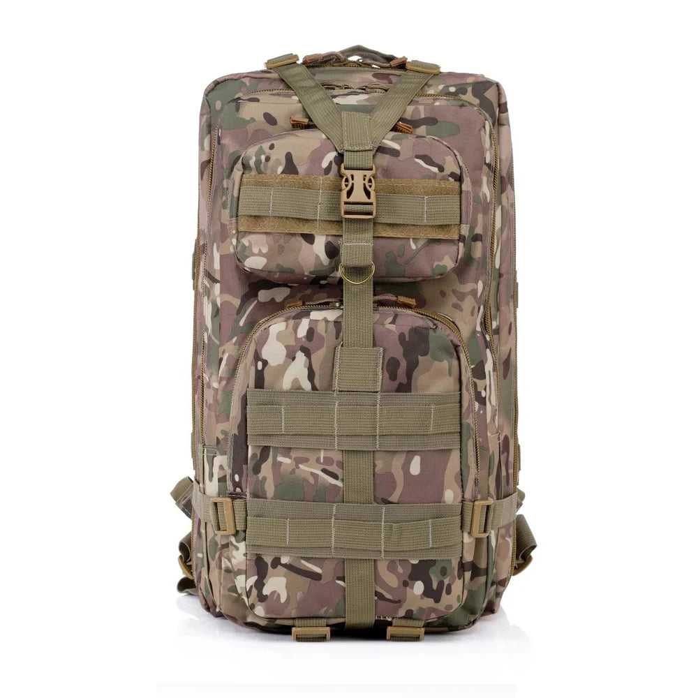 45L Outdoor Tactical Camouflage Backpack Large Capacity MOLLE Waterproof Design for CS Training Fashionable Anti-Theft for