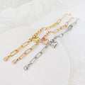 Fashion Stainless Steel Heart Charm Pendant Bracelet Women Jewelry Wholesale