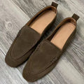 Women's Genuine Leather Casual Penny Loafers Comfort Slip-On Fashion Boat Square Toe Driving Office Shoes