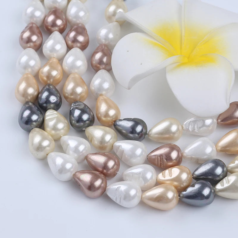 Natural Mixed Color 12-13mm Water Shape Pearl Mother of Shell Pearl for Jewelry Making