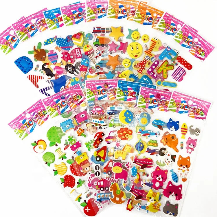 Custom 3d Kawaii Cute Foam Cartoon Puffy Filled Sticker  for Kids