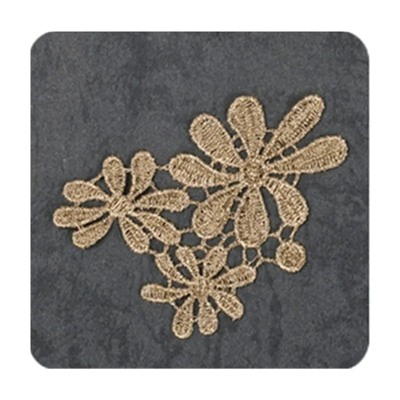 Multi Style Decal Gold Flower Shape Embroidery Lace Patch Clothing Sewing Patch