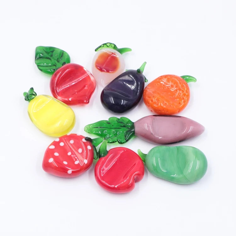 Handmade Murano Lampwork Glass Fruit Design Pen Rest Holder