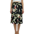 Custom Hot Selling Ladies Women's Printing Casual Skirts With Flower A-line Office Skirts
