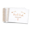 Customized Alternative Wooden/acrylic Golden Guest Book for Wedding White with Pen