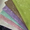 Novel Design Sequin Mesh Embroidery Fabric for Wedding Dress Sheer Stretch Glitter Tulle Lace