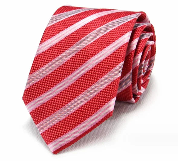 Wholesale and Customization Handmade Necktie Fashion Classical Stripe Polyester Silk Ties for Man