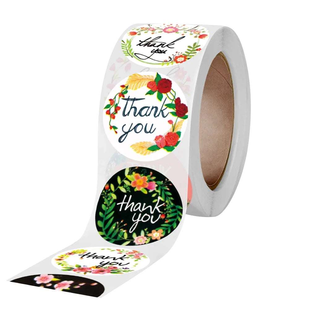 Custom Thank You Stickers Business Thank You Sticker Printing logo Sticker Labels
