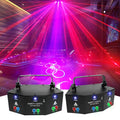 YSH Personal 9 Lens Laser Strobe Scan Light  LED RGB DMX  Dj Disco Colorful for KTV Bar Night bar Christmas Beam Lamp