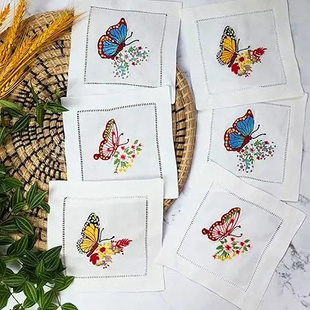 Linen Small Linen Cocktail Napkins Wholesale Customized Wedding Linen Dinner Napkin Embroidered