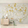 3D Flower relief wallpaper wall coating interior decoration