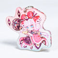 Custom Cute Eco-friendly Acrylic Anime UV Printed Rainbow Epoxy Glitter Lightweight Keychains Custom Metal/Stainless Steel Ring