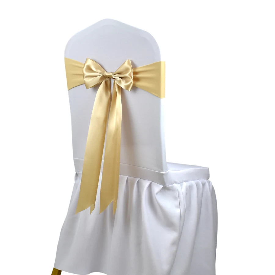 Cheap Pew Bows Wedding Decoration Satin Ribbon Chair Sashes Wedding Decorative